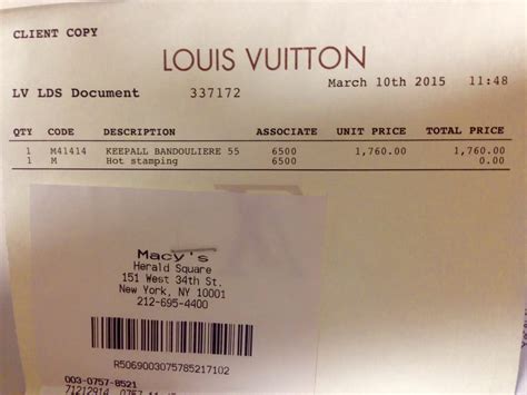 lv return|louis vuitton receipts.